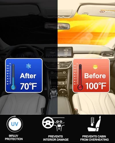 Foldable Front Windshield Sunshade fit - Image 2