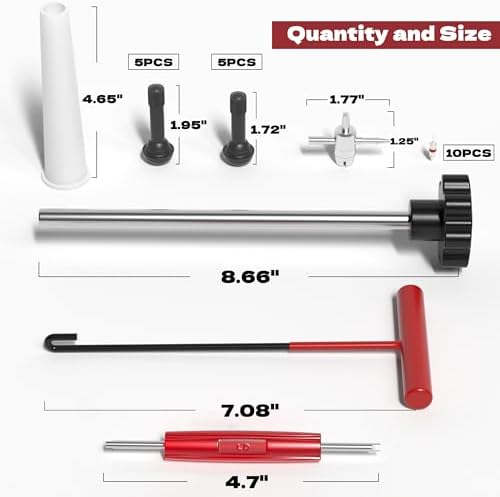 KJE Tire Valve Stem Quick Replacement Tool Kit, Tire Stem Removal Tool - Image 4
