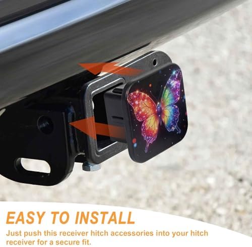 Trailer Hitch Cover 2 Inch Square Receiver Hitch Cover Rubber Tube Plug - Image 4