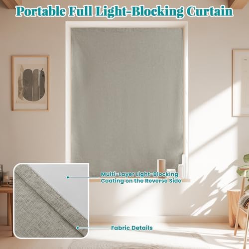 100% Blackout Self Adhesive Curtains- Stick on Curtains Shades Window Blinds - Image 6
