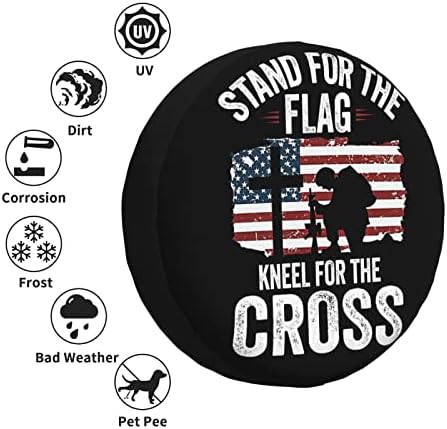 Spare Tire Cover American Flag Potable Dirt Protector Wheel Spare Tire Covers - Image 3