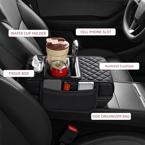 5 in 1 Nappa Leather Console Armrest Cover - Image 2