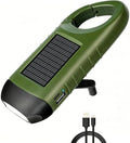 2026 Mini Hand Crank Solar LED Emergency Flashlight, USB Output, Type C by EKNBKE