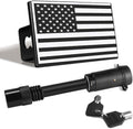 JAGASOL 2 Inch USA Flag Metal Trailer Hitch Cover by JAGASOL