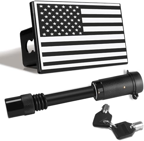JAGASOL 2 Inch USA Flag Metal Trailer Hitch Cover by JAGASOL