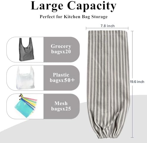 TOGETRUE Plastic Bag Holder, Wall Mount Grocery Bag Holder, Reusable Trash Bag - Image 3