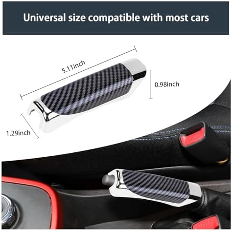 Augeny Car Handbrake Cover, ABS Parking Handbrake Decorative Cap - Image 2