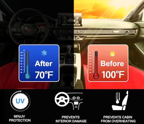 Foldable Front Windshield Sunshade fit - Image 2