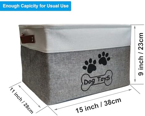 Dog Toy Basket Collapsible Dog Toy Box Foldable Dog Toy Bin - Image 5