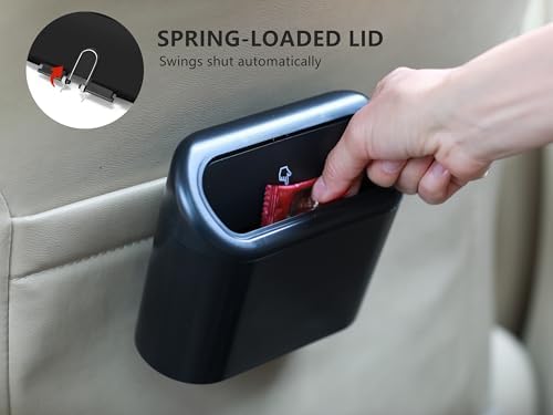 Ginsco Mini Car Trash Can with Lid, Small Car Garbage Can, Cute Leakproof ABS - Image 6