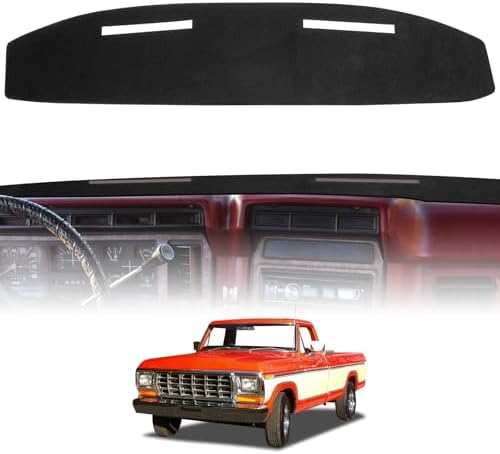Dash Cover Mat Compatible with Ford F100/F150/F250/F350/Bronco Pickup Truck by HPEVA