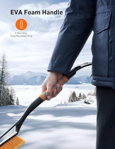AstroAI 27" 2-in-1 Detachable Snow Brush & Ice Scrapers - Image 5