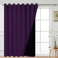 Yakamok Purple 100% Blackout Patio Door Curtain Panels W100 x L84, 1 Panel by Yakamok