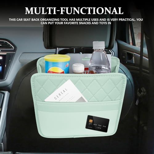 Car Seat Back Organizer, Car Organizers and Storage, Leather Multipurpose - Image 5