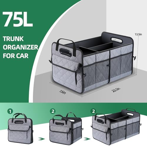 Trunk Organizer - 75L Sturdy Foldable Car Storage - Image 2
