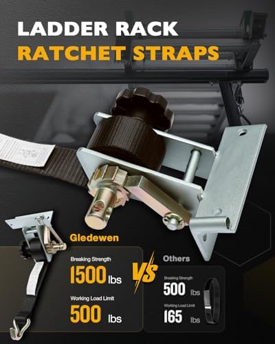 Pipe Rack Ratchet Straps, Ladder Rack Straps, Truck/Roof/Lumber Rack Straps - Image 2