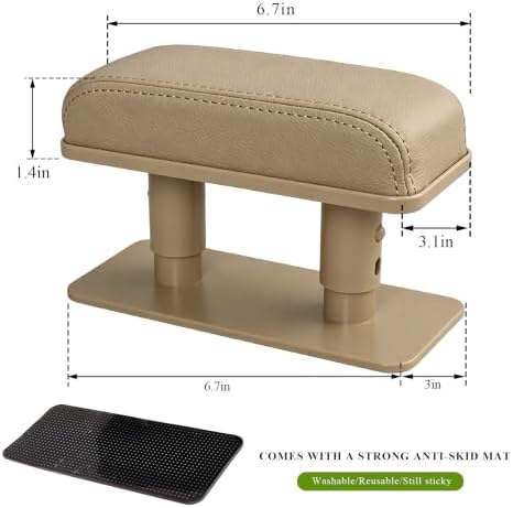 Car Armrest Pad, Adjustable Height Left Elbow Support Anti-Fatigue Car Door Arm - Image 2