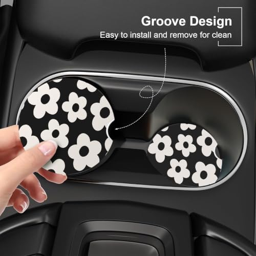Ceramic Car Coasters – Absorbent Car Cup Holder Coaster Set - Image 5