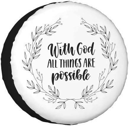 Religious Poster Spare Tire Cover 15 inch Wheel by NOMEDOGYIM