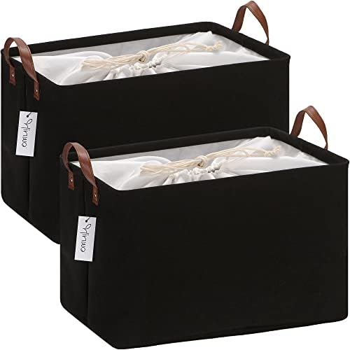 Hinwo 31L Large Canvas Storage Bin by Hinwo