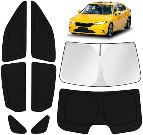 KUST Car Window Shades for Honda Civic 2022-2025 2026 Windshield Sun Shade Side by KUST
