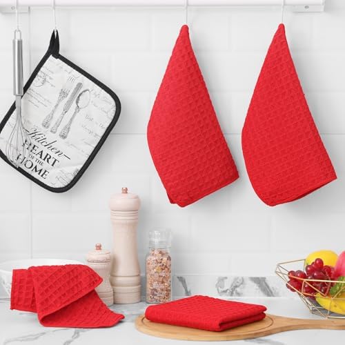 Homaxy Microfiber Waffle Weave Kitchen Dish Cloths, 8 Pack - Image 5
