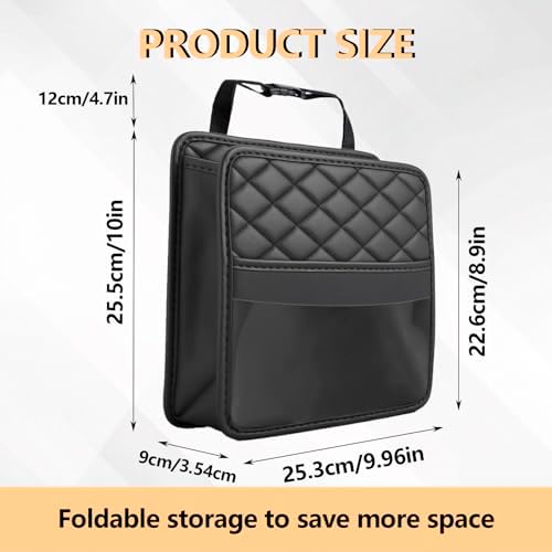 Car Seat Back Organizer, Seat Back Hanging Bag, Waterproof Leather Backseat - Image 2