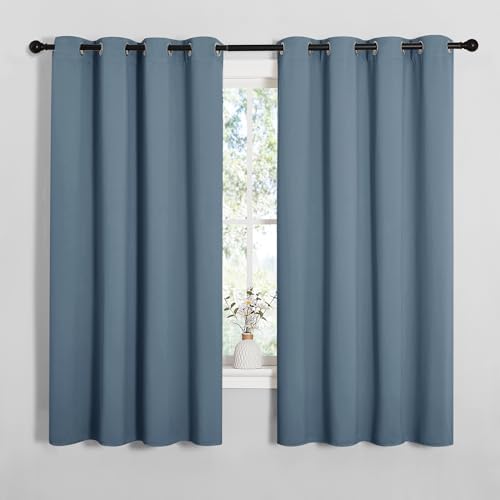 NICETOWN Blackout Curtains for Living Room 2 Panels 55" x 68" Smoky Blue by NICETOWN