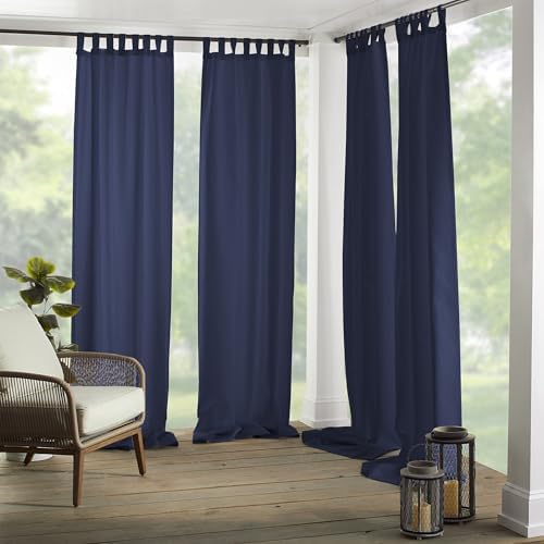 Matine Solid Tab Top Indoor/Outdoor Window Curtain by ElreneHomeFashion
