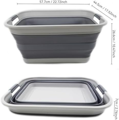 SAMMART 42L Collapsible Plastic Laundry Basket-Foldable Pop Up Storage - Image 2