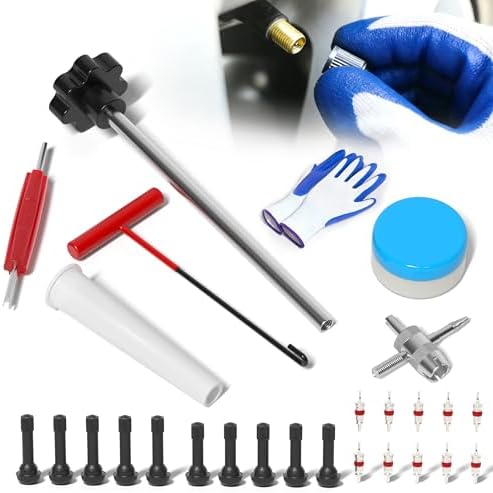KJE Tire Valve Stem Quick Replacement Tool Kit, Tire Stem Removal Tool by KJE