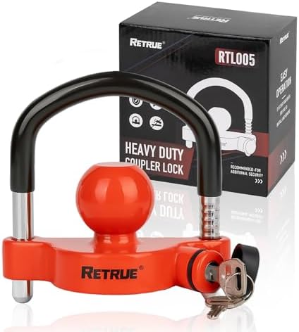 RETRUE Universal Trailer Coupler Hitch Lock, Waterproof Cover & Cap by RETRUE-YourReliablePartner
