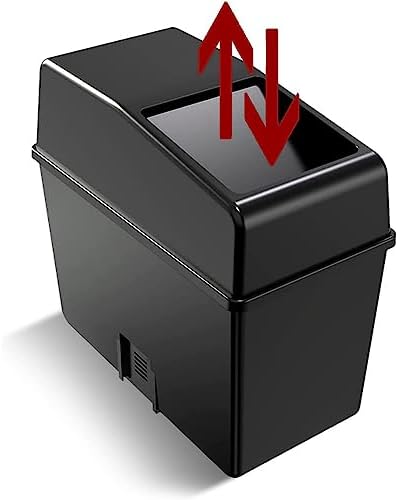 1 Pack Car Trash Can with Lid, 8.2" x 7.8" x 3.9" Capacity Universal Waterproof by GKmow