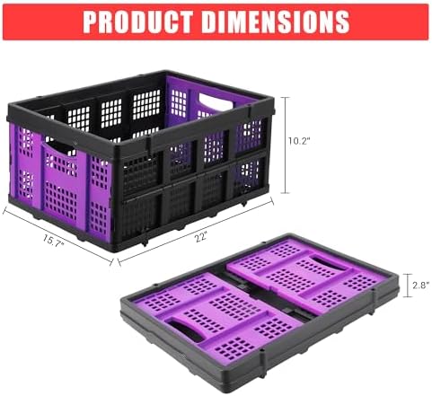 GlowSol Large Collapsible Storage Baskets, 15.7×22×10 Inches Extra-Thick - Image 2