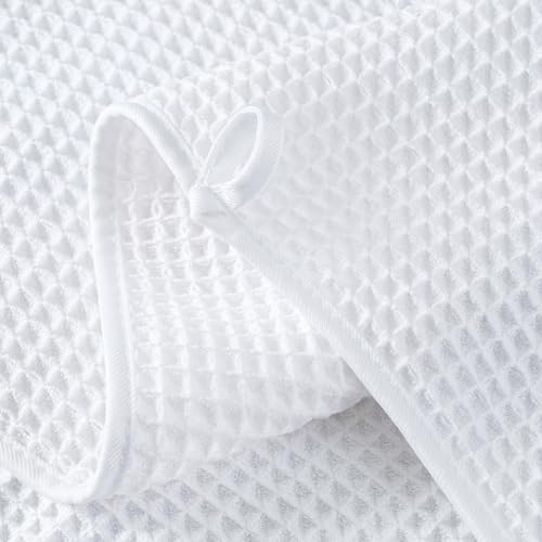 Microfiber Waffle Bath Towels, 4 Pieces, Fast Drying, Lint Free 430 GSM - Image 3