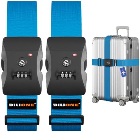 BILIONE Luggage Straps TSA Approved, Suitcase Belt by BILIONE