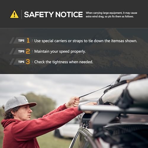 YZONA 53" Heavy Duty 300 LBS Universal Roof Rack Cross Bars - Image 4