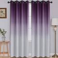 SimpleHome Purple to Grey White Ombre Room Darkening Curtains 84 Inch by SimpleHome