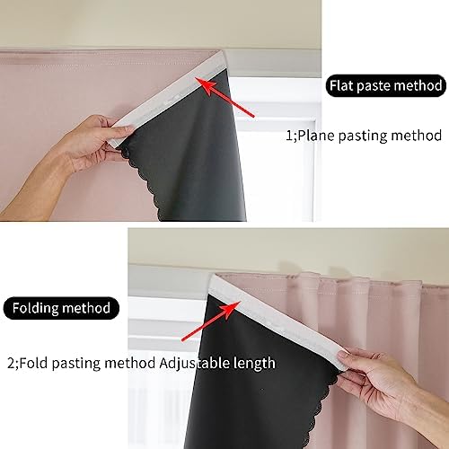 AJAZZ 100% Blackout Shades Window Cover Self Adhesive Curtains Sticky Curtain - Image 4