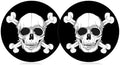 Car Cup Holder Coaster for Anime Skull Skeleton Silicone 2.75" Car Coaster Car by FLYEEGO