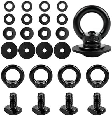 T Track Mount Tie Down Anchor for Roof Rack, M8 Heavy Duty Ring Shaped Eye Bolt by moroinriz
