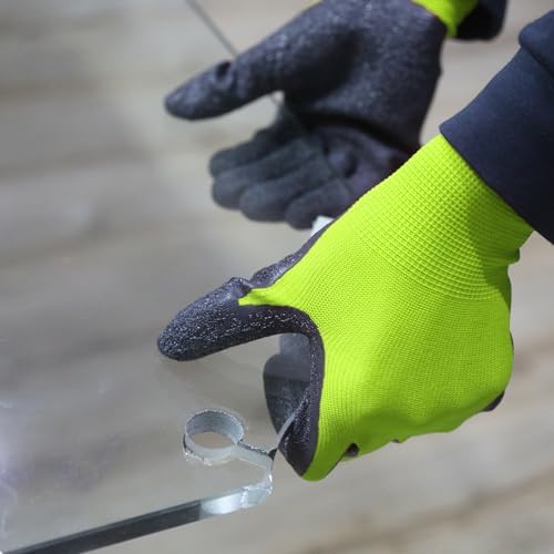 Evridwear Crinkle Latex Rubber Coated Safety Work Gloves - Image 5