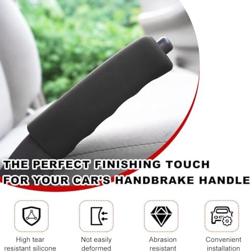 Car Handbrake Cover, Anti-Slip Silicone Auto Hand Brake Comfortable Handle Grip - Image 4