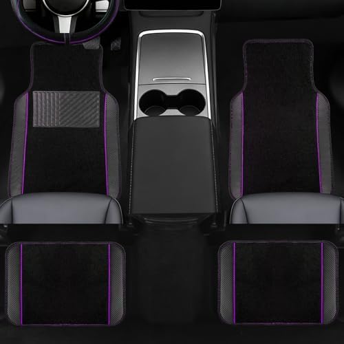 NBTEPEM 10 Pcs Car Floor Mats Full Set Car Accessories, Microfiber Leather - Image 3