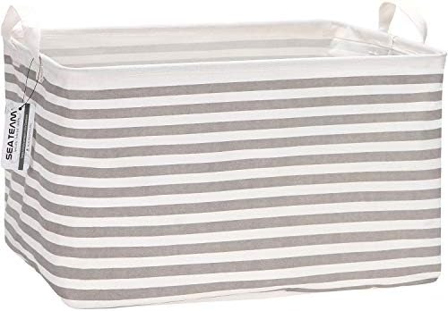Sea Team Large Rectangle Open-Top Canvas Storage Basket by SeaTeam