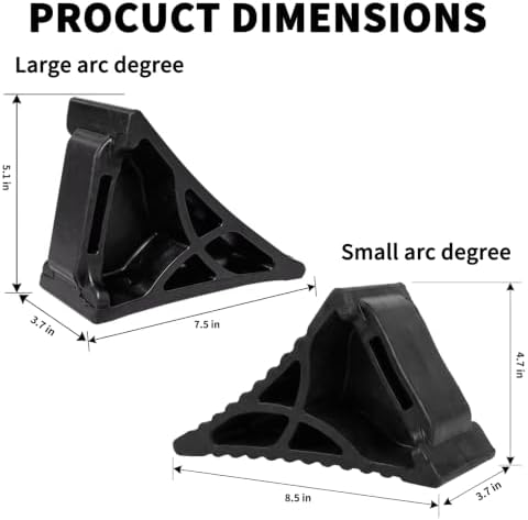 Rubber Wheel Chocks for RV Trailer Upgraded Deformable Design 2 Pc - Image 2