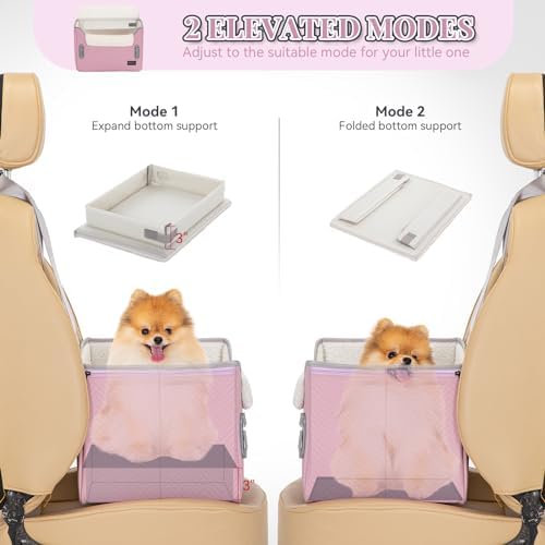 PETSFIT Dog Car Seats for Small Dogs, Portable Puppy Car Saet for Car - Image 4