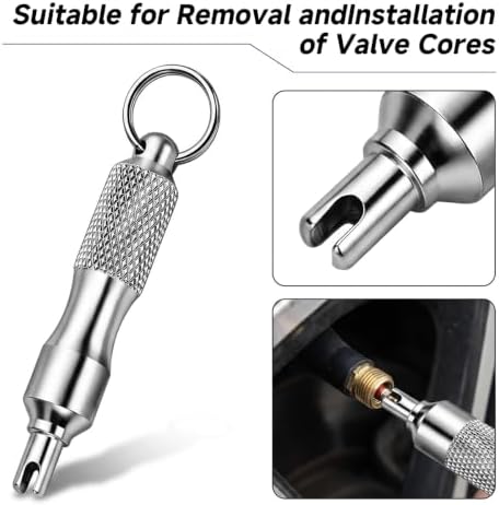 2PCS Tire Valve Stem Removal Tool, Portable Valve Core Remover - Image 5
