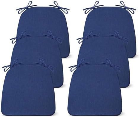 IASEAHK Chair Cushions for Dining Chairs Set of 6, Non Slip Kitchen Chair Pads by IASEAHK