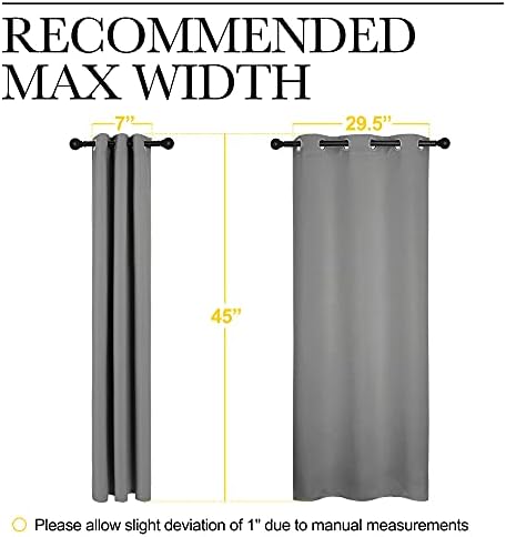 NICETOWN Silver Grey Blackout Curtains - Image 6